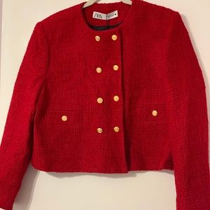 Brand New! Zara Red Military Blazer
